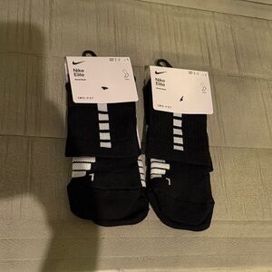 Nike Elite Black and White Athletic Socks